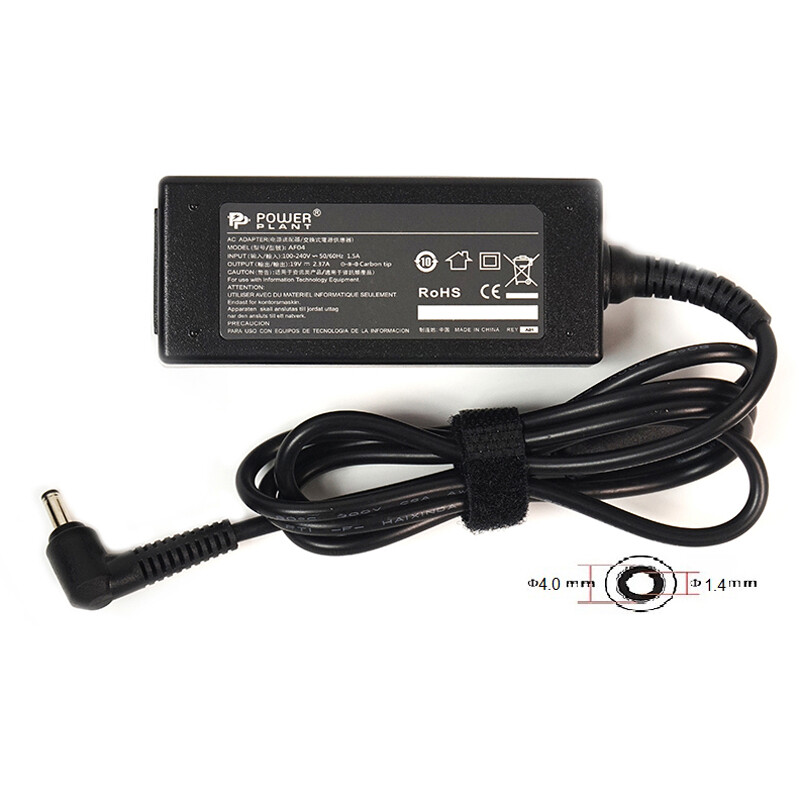 Блок живлення PowerPlant для ноутбука Asus 220V, 19V 45W 2.37A, 4.0х1.4мм (AS45F4014)