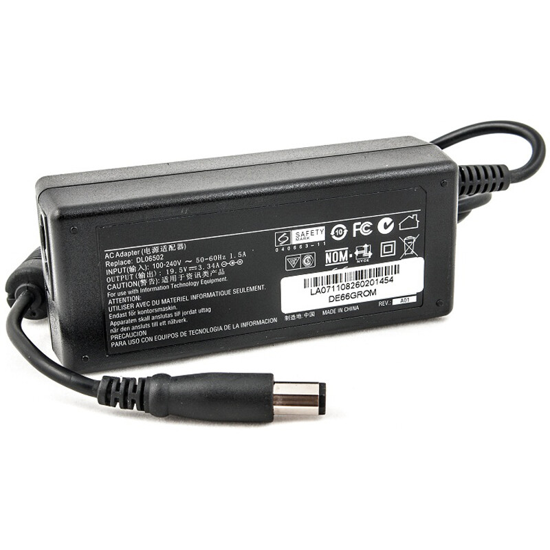 Блок живлення PowerPlant для ноутбука Dell 220V, 19.5V 65W 3.34A, 7.4х5.0мм (DE65GROM)
