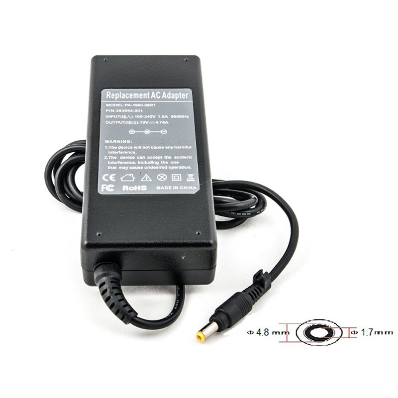 Блок живлення PowerPlant для ноутбука HP 220V, 19V 90W 4.74A, 4.8х1.7мм (HP90F4817)