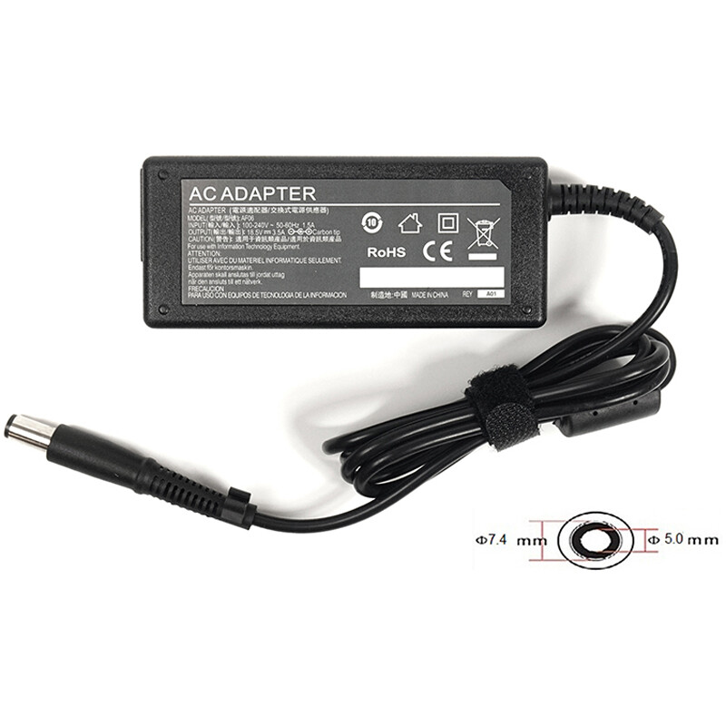 Блок живлення PowerPlant для ноутбука HP 220V, 18.5V 65W 3.5A, 7.4х5.0мм (HP65E7450)
