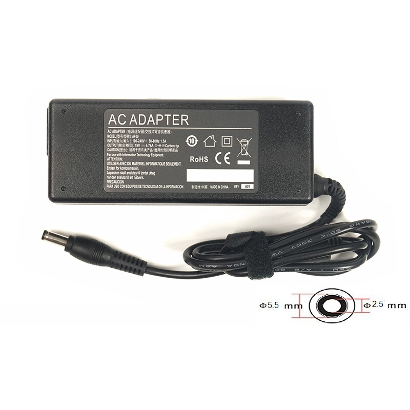 Блок живлення PowerPlant для ноутбука HP 220V, 19V 90W 4.74A, 5.5х2.5мм (HP90F5525)