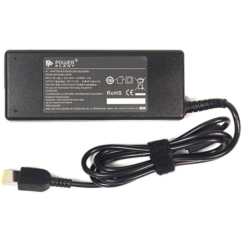 Блок живлення PowerPlant для ноутбука IBM/Lenovo 220V, 20V 90W 4.5A, Special (IB90HSPE)