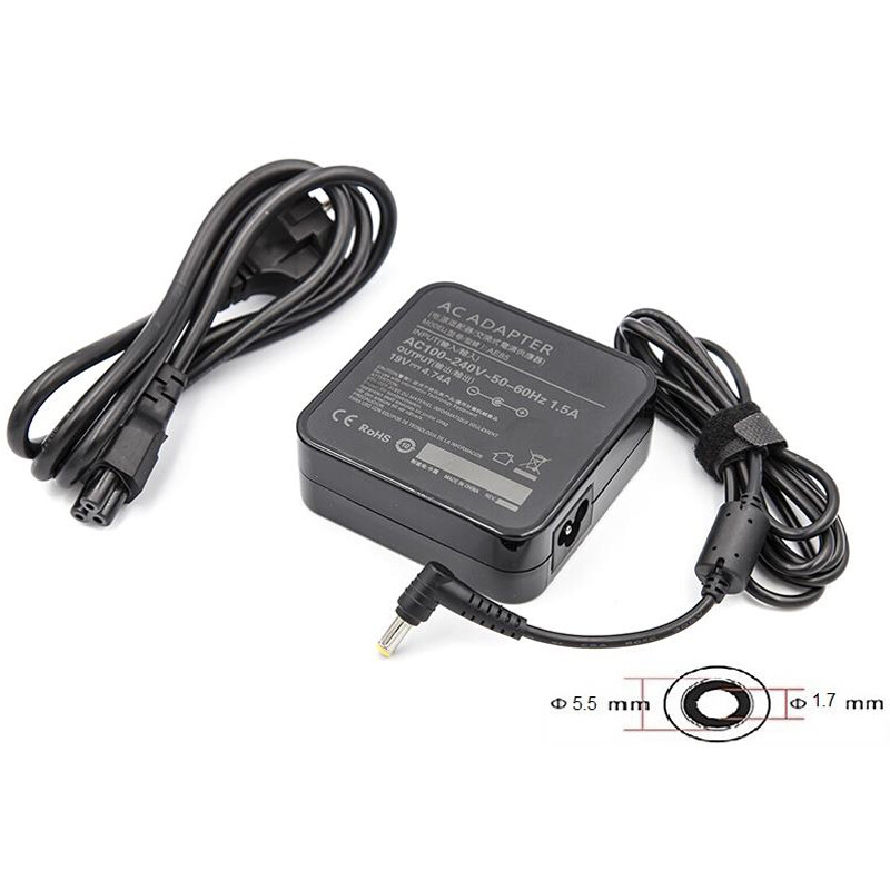 Блок живлення PowerPlant для ноутбуков Acer 220V, 19V 90W 4.74A (5.5*1.7) wall mount (WM-AC90F5517)
