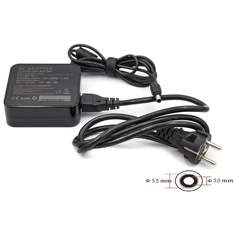 Блок живлення PowerPlant для ноутбуков Samsung 220V, 19V 90W 4.74A (5.5*3.0) wall mount (WM-SA90F5530)