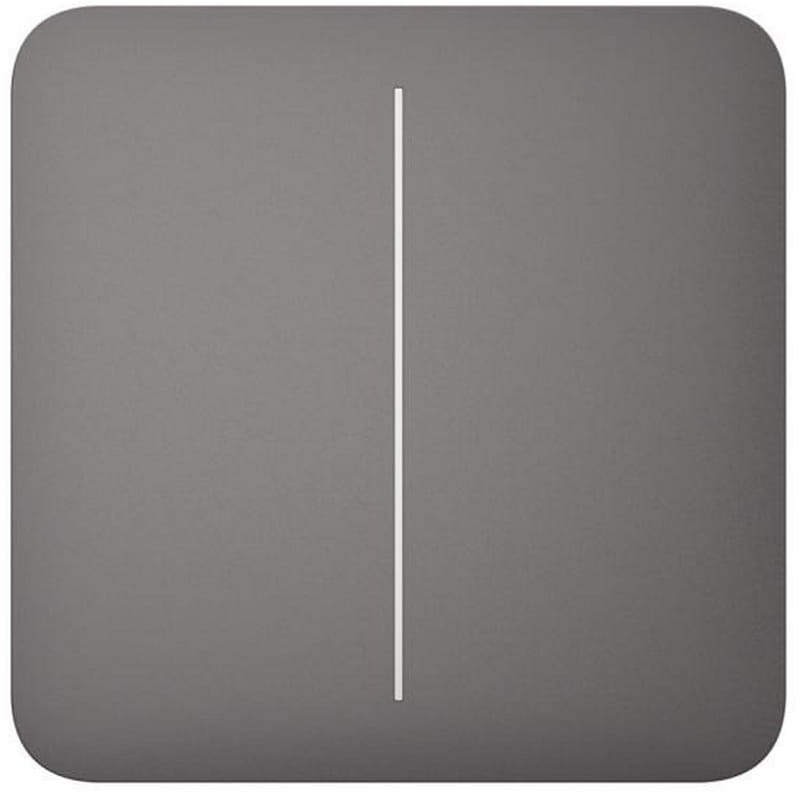 Кнопка для двухклавишного выключателя Ajax SoloButton (2-gang) for LightSwitch Jeweller Grey
