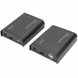 Удлинитель HDMI сигнала Digitus HDMI KVM по IP, 1080P/60hz, до 120м, через CAT5E/6 (DS-55202)