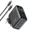 Фото - Мережевий зарядний пристрій Anker GaN Charger 100W, 2xUSB-C, 1xUSB-A, Display Dark Gray (B121BGZ1) + кабель USB Type-C | click.ua
