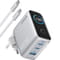 Фото - Мережевий зарядний пристрій Anker GaN Charger 100W, 2xUSB-C, 1xUSB-A, Display Silver (B121BG41) + кабель USB Type-C | click.ua