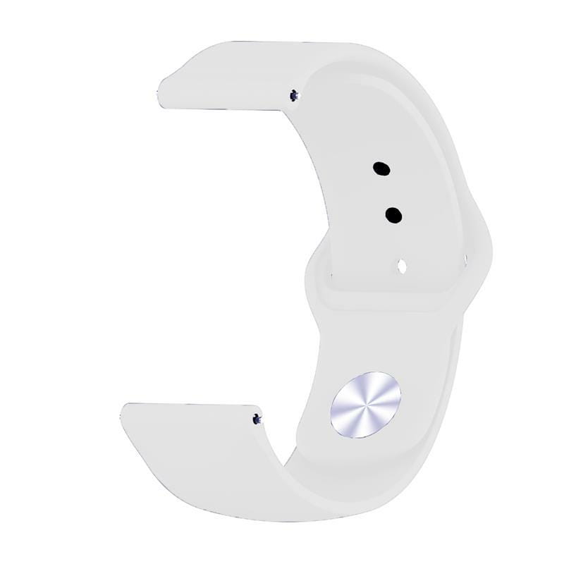 Силіконовий ремінець BeCover для Samsung Galaxy (20mm)/Watch 5/ Watch 4 40/44mm/Watch 4 Classic 42mm/Watch Active/Active 2 40/44mm/Watch 3 41mm/Gear S2/Classic/Gear Sport White (706177)
