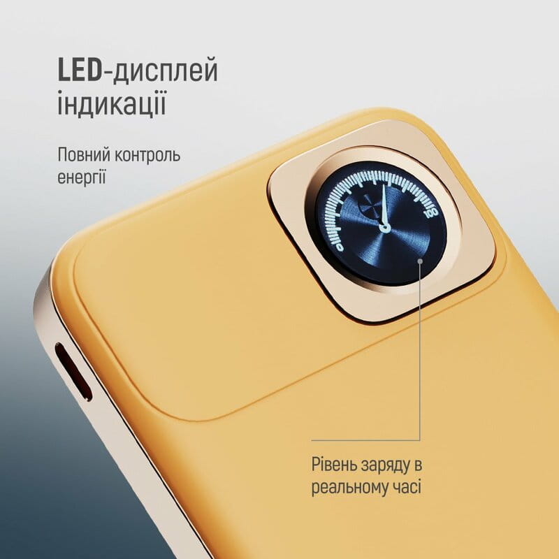Універсальна мобільна батарея ColorWay 15W MagSafe & Watch Wireless 10000mAh Amber (CW-PB100LPA2Y-WPDD)