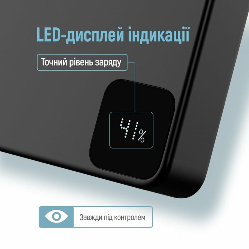 Універсальна мобільна батарея ColorWay 15W MagSafe 10000mAh Black (CW-PB100LPA1BK-WPDD)