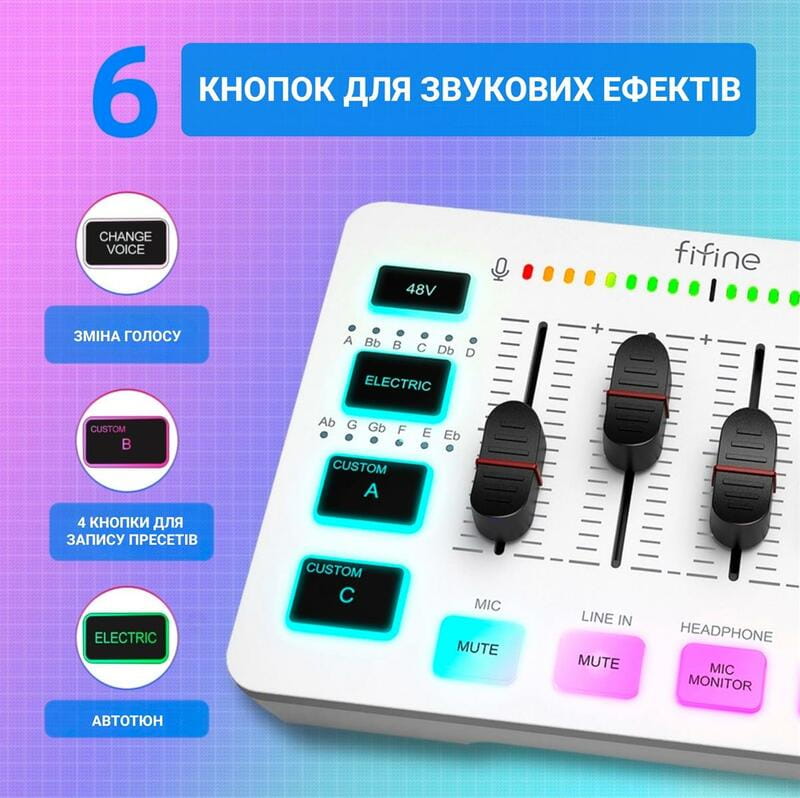 Микшерный пульт Fifine SC3W