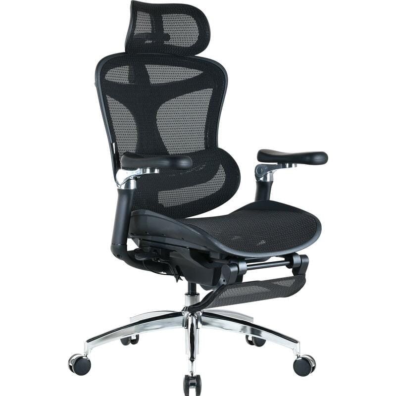 Крісло офісне Sihoo Doro C300 Pro Mesh Black with footrest (Doro-C300-Pro-M101-JT)
