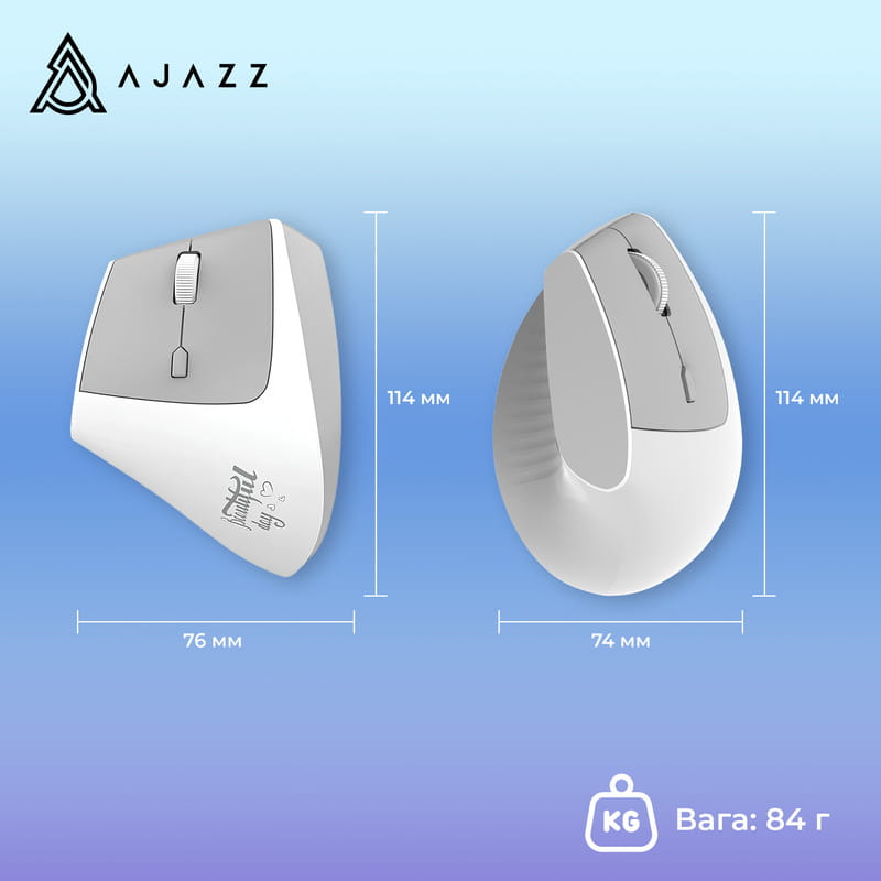 Мышь беспроводная Ajazz i-300 White (i300-W)