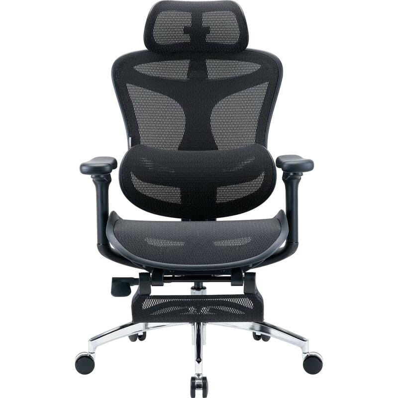 Крісло офісне Sihoo Doro C300L Mesh Black with footrest (Doro-C300L-A3-101-JT)