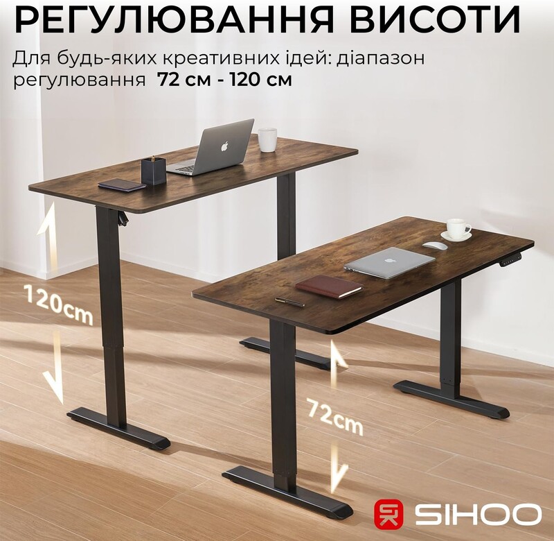 Компьютерный стол Sihoo D03 Walnut/Black (D03-104/D03-108)