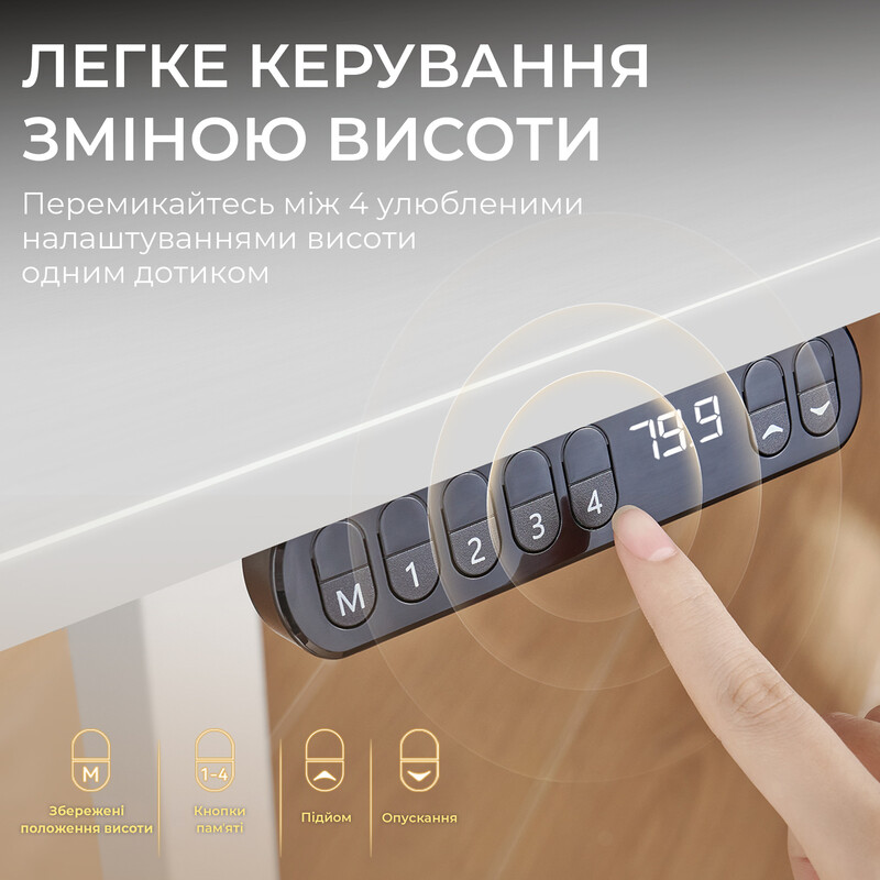Компьютерный стол Sihoo D03 White (D03-106/D03-107)