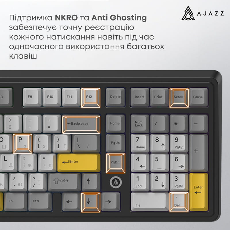 Клавіатура AjazzAK980 Magnetic Switch Black USB-C (AK980-MAX-M-BGY)