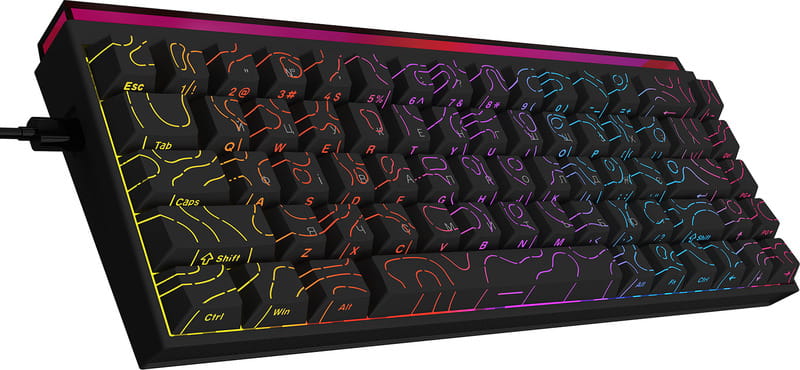 Клавіатура Ajazz NK68 Red Switch Black USB-C (NK68-R-S-B)
