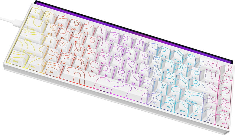 Клавиатура Ajazz NK68 Red Switch White USB-C (NK68-R-S-W)