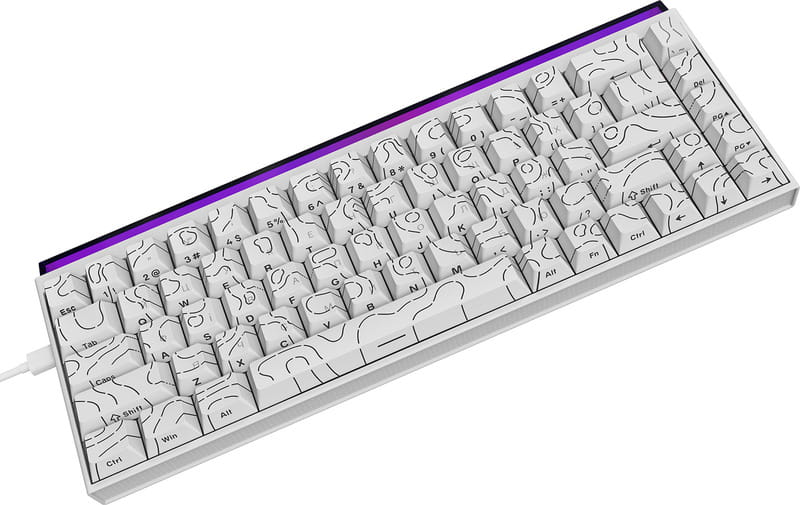 Клавиатура Ajazz NK68 Red Switch White USB-C (NK68-R-S-W)