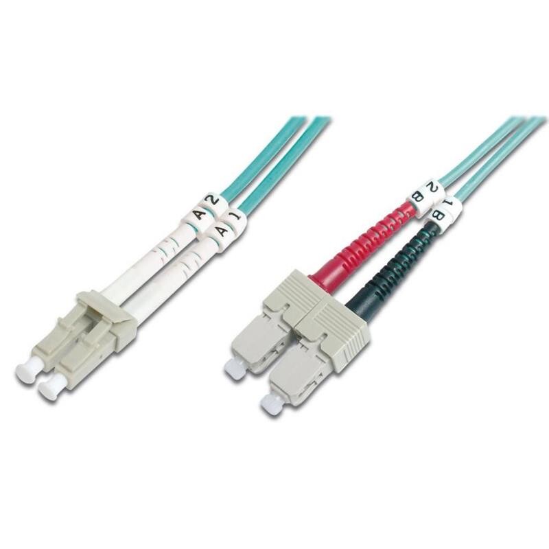 Оптический патч-корд Digitus LC/UPC-SC/UPC, 50/125, OM3, duplex, 1м (DK-2532-01/3)