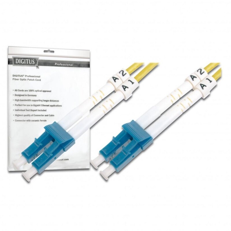 Оптический патч-корд Digitus (DK-2933-02) LC/UPC-LC/UPC, 9/125 OS2, duplex, 2 м