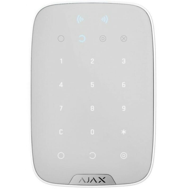 Бездротова сенсорна клавіатура Ajax KeyPad Plus White (38253.83.WH1)