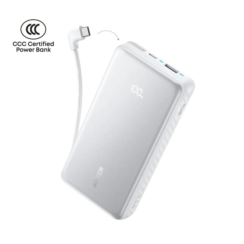 Универсальная мобильная батарея Anker Zolo 20000mAh 22.5W White (A110EH21)