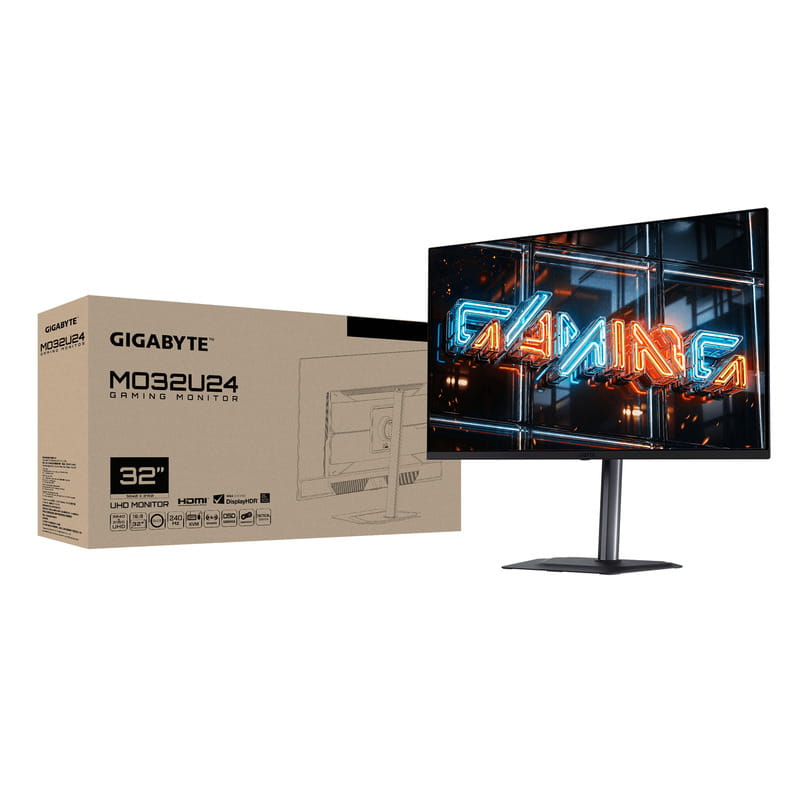 Монітор Gigabyte 31.5" Gaming MO32U24 QD-OLED Black 240Hz