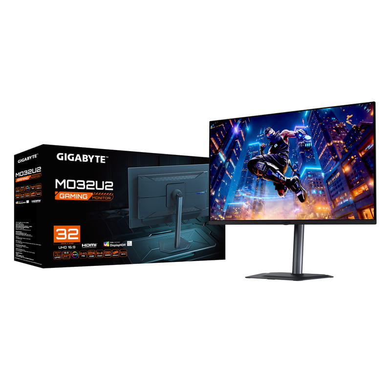 Монітор Gigabyte 31.5" Gaming MO32U2 QD-OLED Black 240Hz