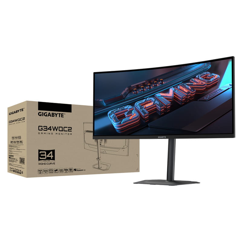 Монітор Gigabyte 34" Gaming G34WQC2 VA Black Curved 200Hz