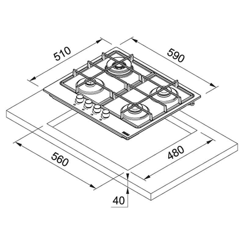 Варочная поверхность Franke FHSM 604 3G DC XS C (106.0554.391)