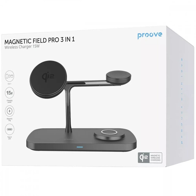 Беспроводное зарядное устройство Proove Magnetic Field Pro 15W Black (WSMP15002001)