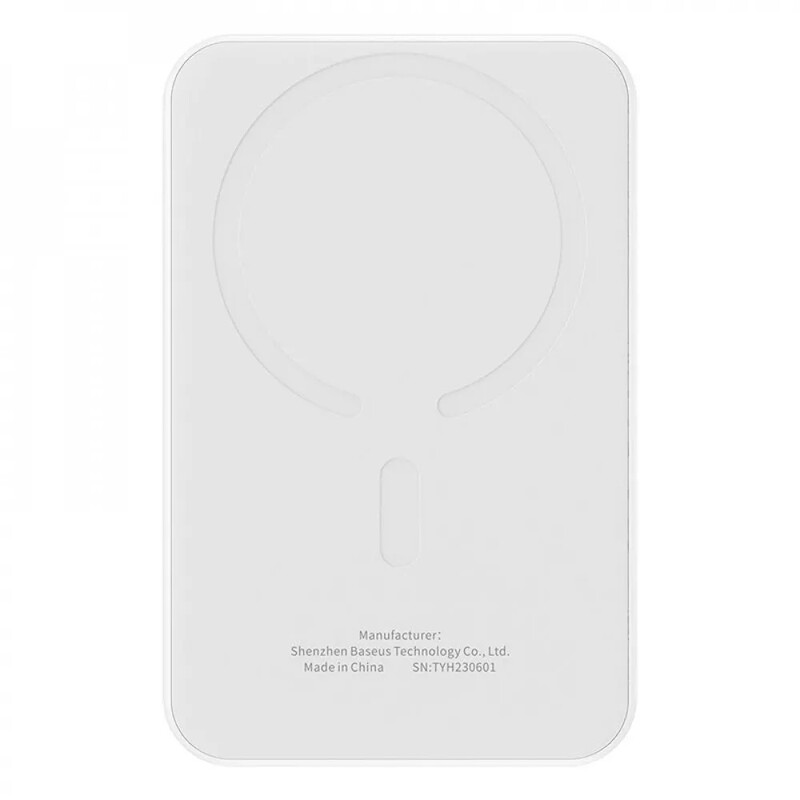 Універсальна мобільна батарея Baseus Magnetic Mini 5000mAh, 20W White (P10022107223-00)