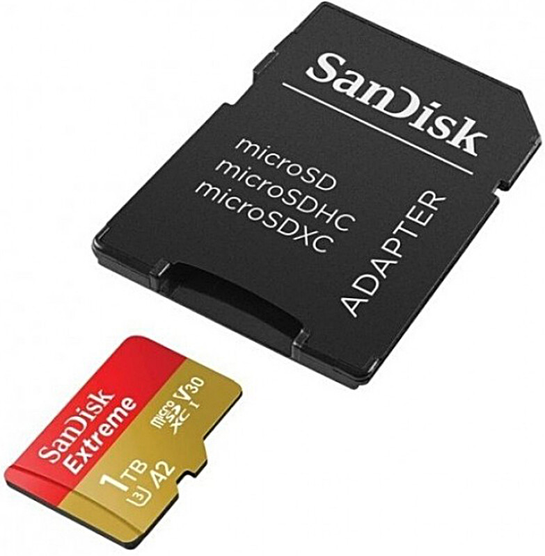 Карта пам`ятi MicroSDXC 1TB UHS-I Class 10 R190/W130MB/s SanDisk Extreme V30 A2 U3 + SD Adapter (SDSQXAV-1T00-GN6MA)