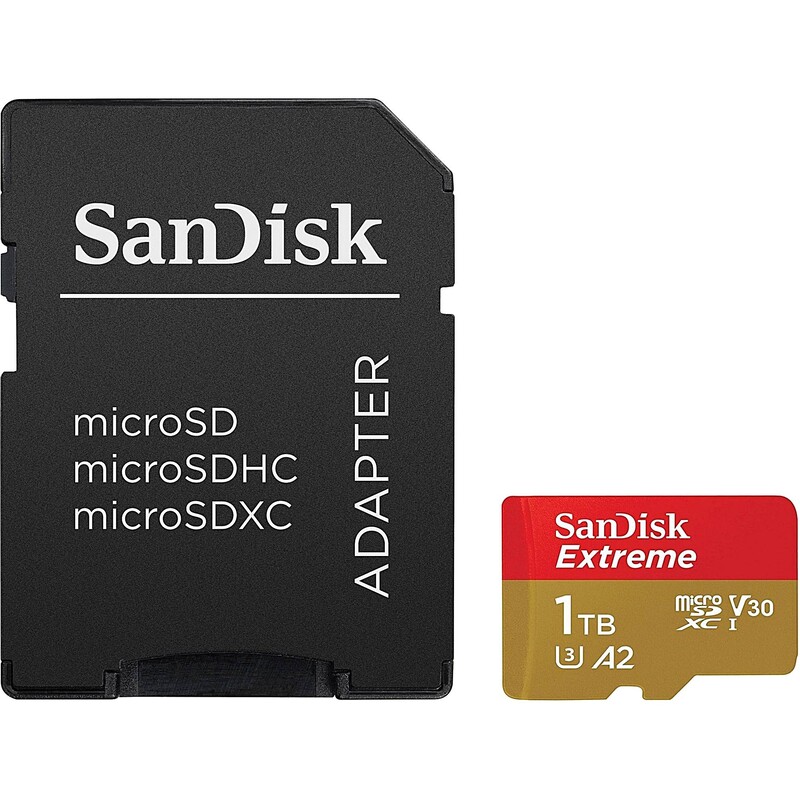 Карта пам`ятi MicroSDXC 1TB UHS-I Class 10 R190/W130MB/s SanDisk Extreme V30 A2 U3 + SD Adapter (SDSQXAV-1T00-GN6MA)