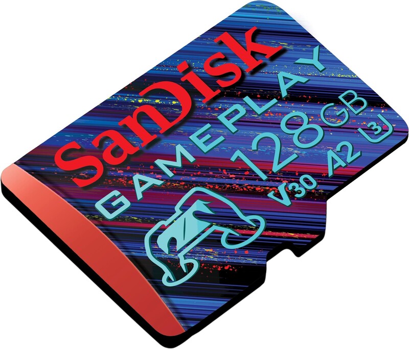 Карта пам`ятi MicroSDXC 128GB UHS-I Class 10 R190/W90MB/s SanDisk GamePlay V30 A2 U3 (SDSQXAA-128G-GN6XN)
