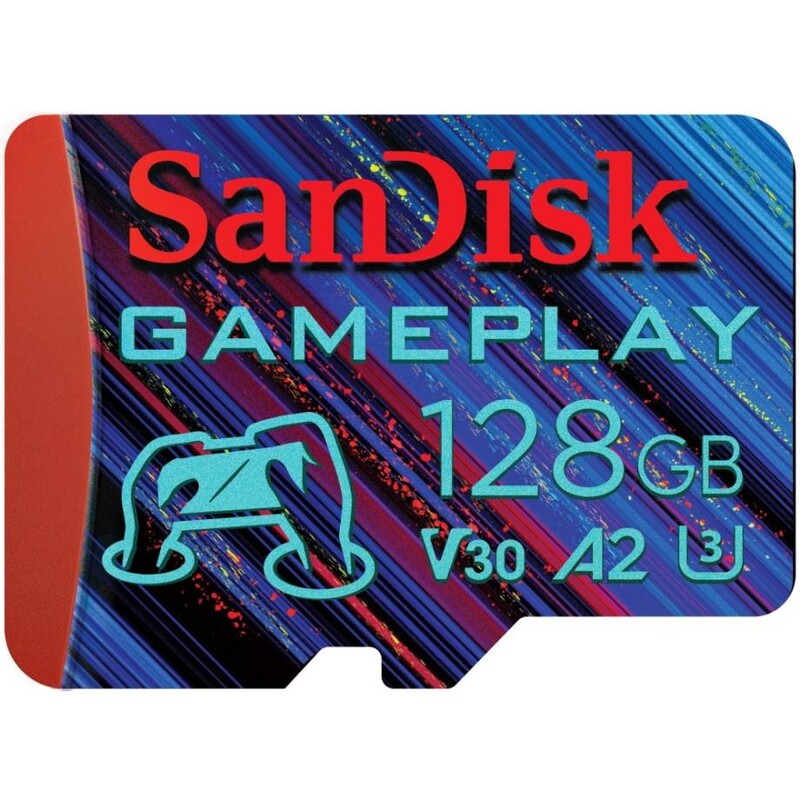 Карта пам`ятi MicroSDXC 128GB UHS-I Class 10 R190/W90MB/s SanDisk GamePlay V30 A2 U3 (SDSQXAA-128G-GN6XN)