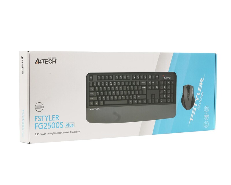 Комплект (клавіатура, миша) бездротовий A4Tech Fstyler FG2500S Plus Grey