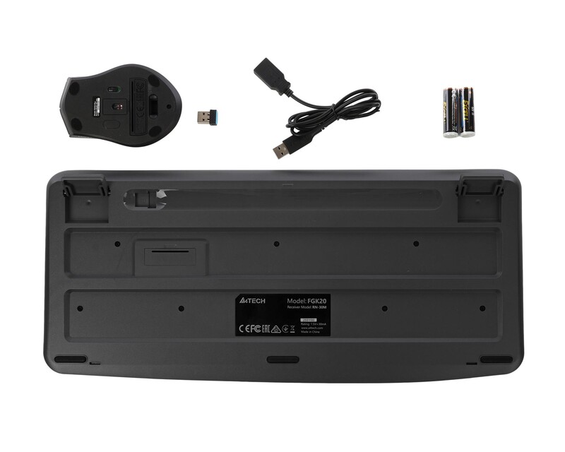 Комплект (клавіатура, миша) бездротовий A4Tech Fstyler FG2500S Plus Grey