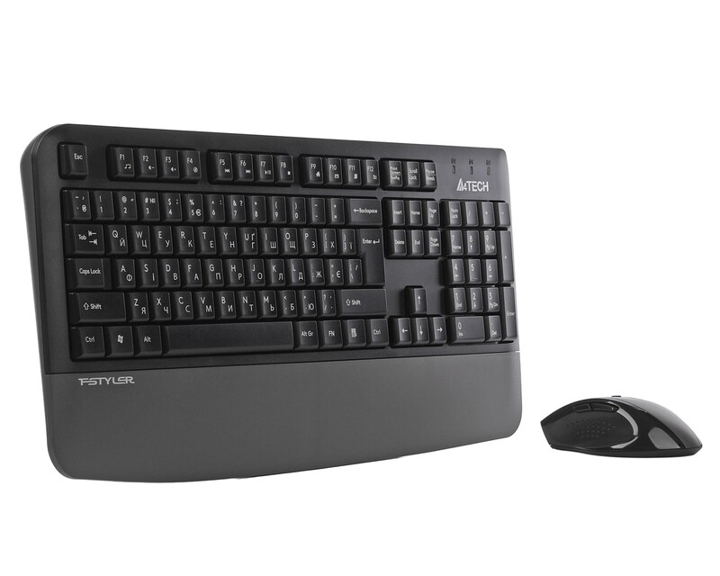 Комплект (клавіатура, миша) бездротовий A4Tech Fstyler FG2500S Plus Grey