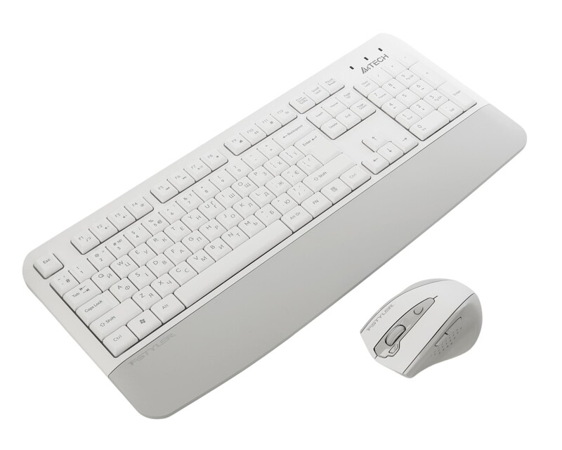 Комплект (клавиатура, мышь) беспроводной A4Tech Fstyler FG2500S Plus White