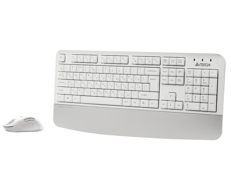 Комплект (клавиатура, мышь) беспроводной A4Tech Fstyler FG2500S Plus White