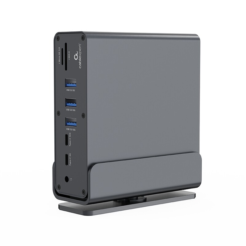 Док-станція Cablexpert USB-C 15-в-1 (A-CF-COMBO15-01)