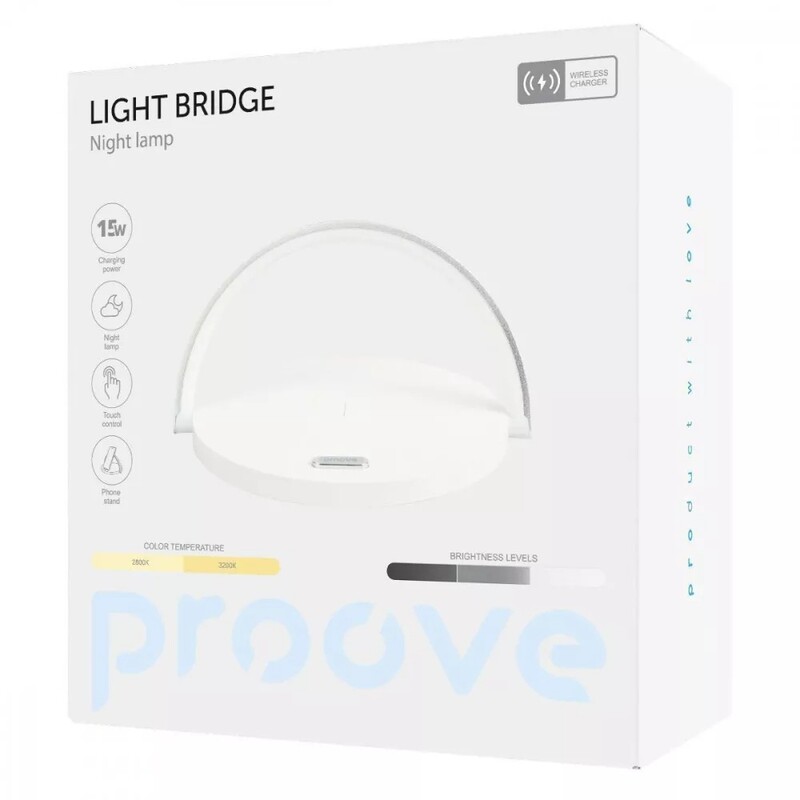 Ночник с беспроводной зарядкой Proove Light Bridge White (PLLB05102002)