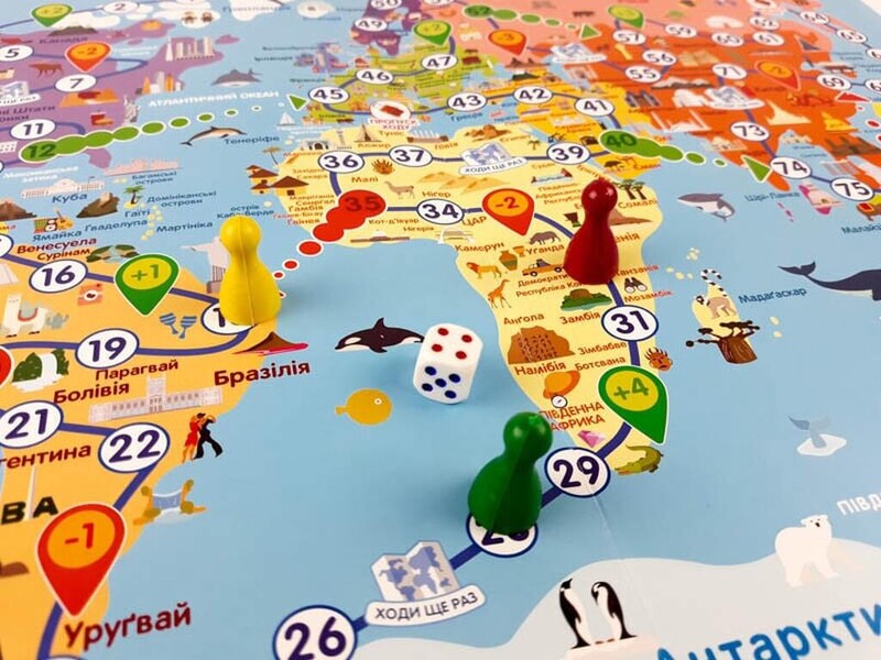 Игра ходилка Путешествуем по миру