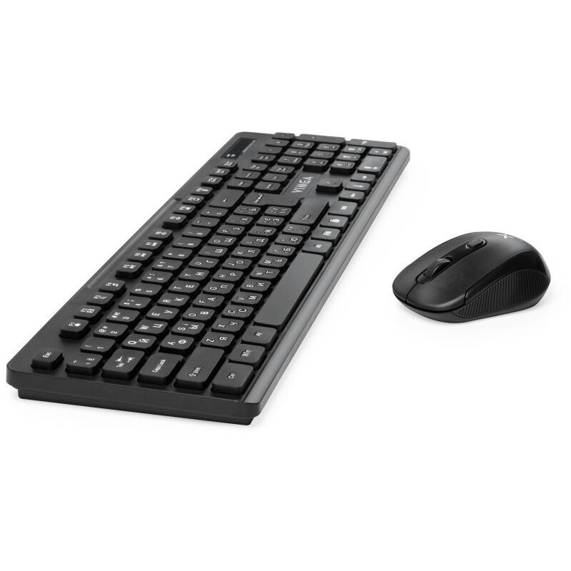 Комплект (клавіатура, мишка) бездротовий Vinga KBSW-100 Black