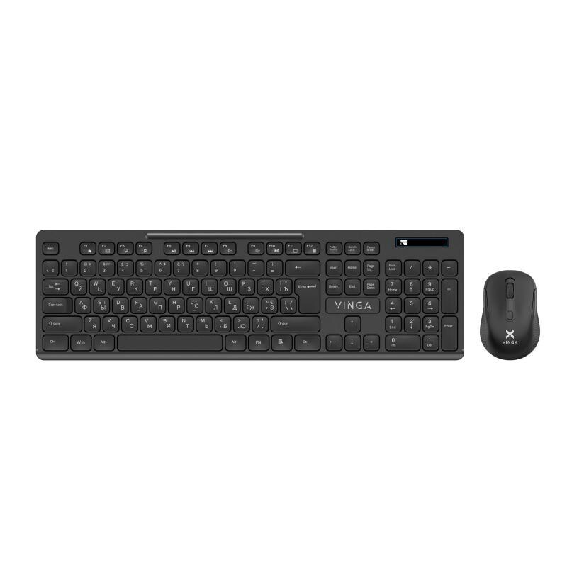 Комплект (клавіатура, мишка) бездротовий Vinga KBSW-100 Black