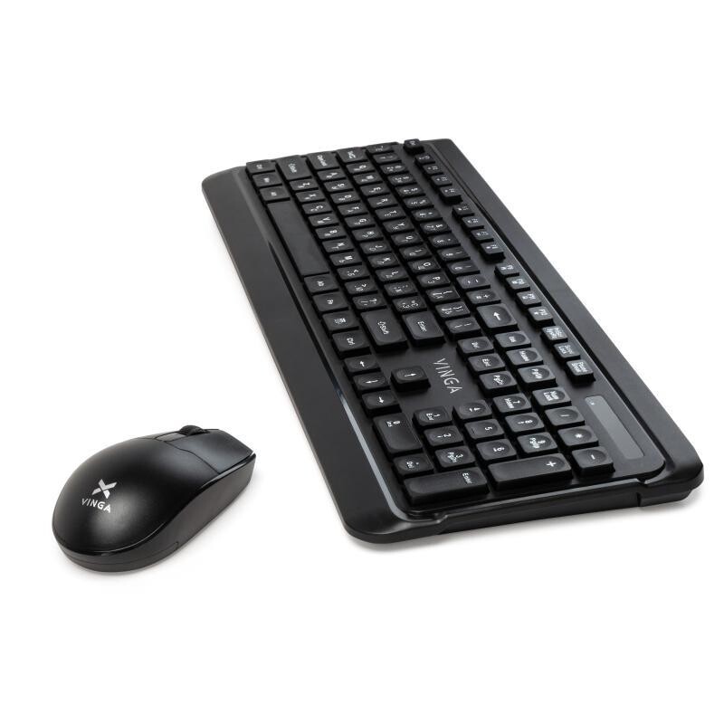 Комплект (клавіатура, мишка) бездротовий Vinga KBSW-110 Black